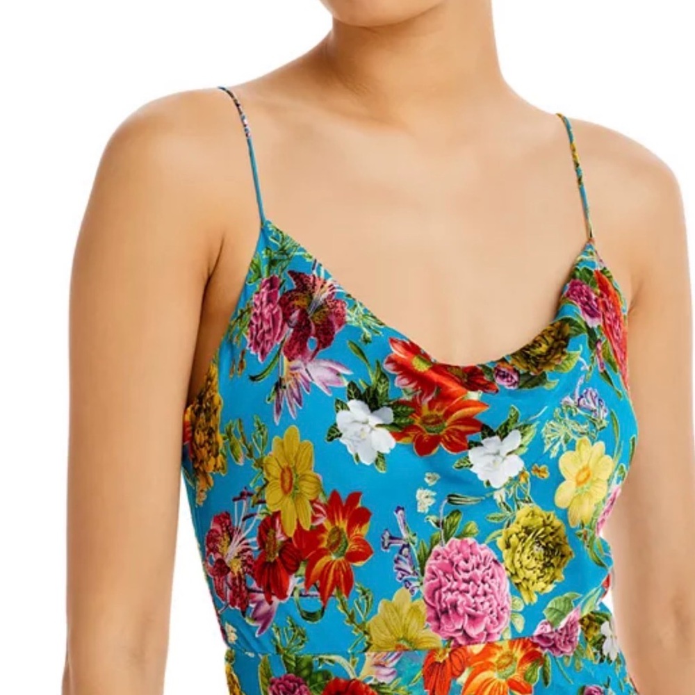 Alice + Olivia Christina Floral High-Low Dress. - Picture 3 of 12